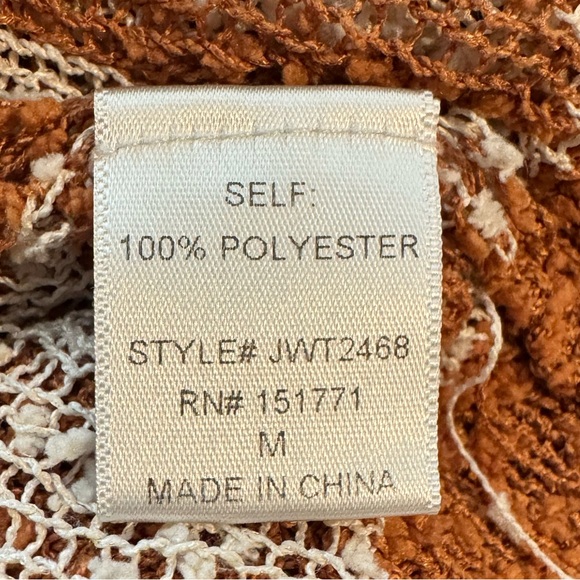 Pink Lily Burnt Orange Floral Sweater M - Picture 5 of 5